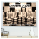 Schach 2024. Impressionen von Figuren und Spielen (hochwertiger Premium Wandkalender 2024 DIN A2 quer), Kunstdruck in Hochglanz