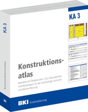 BKI Baukosteninformationszentrum Deutscher Architektenkammern (Hrsg.). BKI Konstruktionsatlas KA3 - Bauteile mit Ökobilanzen, CO2-Äquivalenten und Baupreisen für die nachhaltige und wirtschaftliche Planung. Müller Rudolf, 2026.