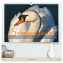 Schwanenzauber (hochwertiger Premium Wandkalender 2025 DIN A2 quer), Kunstdruck in Hochglanz