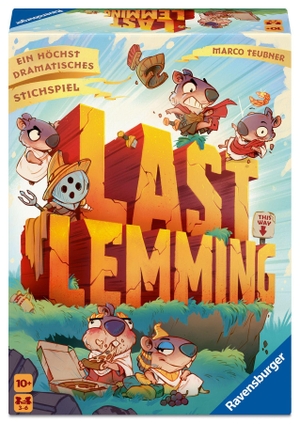 Teubner, Marco. Last Lemming: Stichspiel-Drama in vier Akten, für Erwachsene und Kinder ab 8 Jahren - Ein höchst dramatisches Stichspiel. Ravensburger Spieleverlag, 2026.