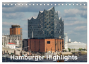 Hamburger Highlights (Tischkalender 2024 DIN A5 quer), CALVENDO Monatskalender