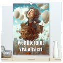 Weltliteratur visualisiert (hochwertiger Premium Wandkalender 2024 DIN A2 hoch), Kunstdruck in Hochglanz