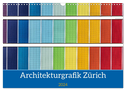 Architekturgrafik Zürich (Wandkalender 2024 DIN A3 quer), CALVENDO Monatskalender
