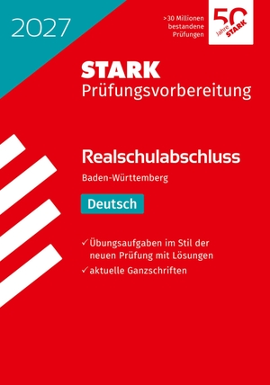 STARK Deutsch - Realschulabschluss 2027 BW - Prüfungsvorbereitung. Stark Verlag GmbH, 2026.