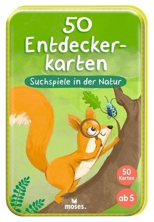 Berger M. A., Nicola. 50 Entdeckerkarten - Suchspiele in der Natur. moses. Verlag GmbH, 2026.
