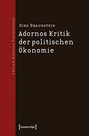 Braunstein, Dirk. Adornos Kritik der politischen Ökonomie. Transcript Verlag, 2016.