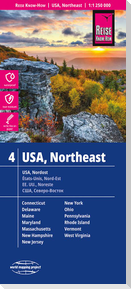 Reise Know-How Landkarte USA, Nordost / USA, Northeast  (1:1.250.000) : Maine, Maryland, New York, Ohio, West Virginia, ...
