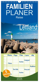 Familienplaner 2025 - Lettland - Streifzüge durch das mittlere Baltikum mit 5 Spalten (Wandkalender, 21 x 45 cm) CALVENDO