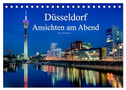 Düsseldorf - Ansichten am Abend (Tischkalender 2025 DIN A5 quer), CALVENDO Monatskalender