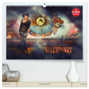 Meutzner, Dirk. Steampunks (hochwertiger Premium Wandkalender 2024 DIN A2 quer), Kunstdruck in Hochglanz - Der Digital-Art Künstler Dirk Meutzner entführt Sie in die Welt der Steampunks. Calvendo, 2023.
