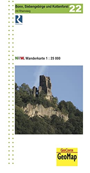 Geobasisdaten: Land NRW. Bonn, Siebengebirge und Kottenforst Blatt 22 topographische Wanderkarte 1:25.000. Geomap, 2023.