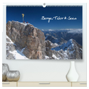 Berge, Täler & Seen (hochwertiger Premium Wandkalender 2024 DIN A2 quer), Kunstdruck in Hochglanz