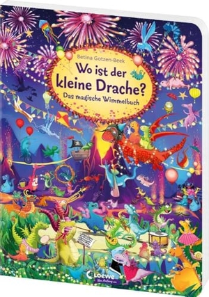 Wo ist der kleine Drache? - Das magische Wimmelbuch - Großes Pappbilderbuch für Kinder ab 3 Jahren gegen Langeweile zu Hause oder unterwegs!. Loewe Verlag GmbH, 2025.