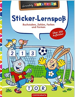 Sticker-Lernspaß (Fußball) - Buchstaben, Zahlen, Farben und Formen. Coppenrath, 2023.