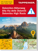 3D-Wanderkarte Dolomiten-Höhenweg 1