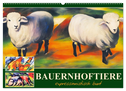 Bauernhoftiere, expressionistisch bunt (Wandkalender 2024 DIN A2 quer), CALVENDO Monatskalender