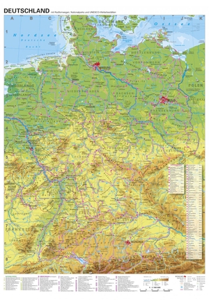 Stiefel, Heinrich. Deutschland Radfernwege - Papierposter. Stiefel Eurocart GmbH, 2021.