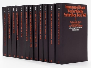 Kant, Immanuel. Werkausgabe. Herausgegeben von Wilhelm Weischedel. 12 Bände - Gesamte Werkausgabe. Suhrkamp Verlag, 2009.