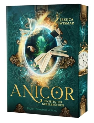 Wismar, Jessica. Anicor - Jenseits der Nebelbrücken - Ein Buchhändler mit Geheimnissen. Eine dunkle Prophezeiung. Und der Beginn einer großen Liebe. | Softcover mit Farbschnitt-Garantie. Drachenmond-Verlag, 2024.