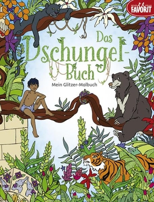 Das Dschungelbuch Malbuch - Malbuch mit Glitzerlack auf dem Cover und den Malvorlagen. Neuer Favorit Verlag, 2016.
