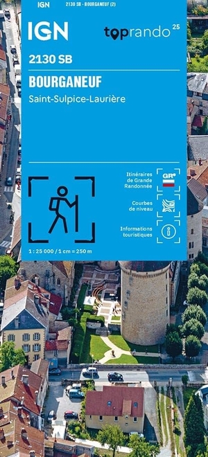 2130SB Bourganeuf Sulpic - 1:25000. IGN Frankreich, 2026.