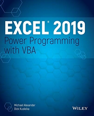 Kusleika, Dick / Michael Alexander. Excel 2019 Power Programming with VBA. John Wiley & Sons Inc, 2019.