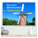 Besondere Windmühlen am Niederrhein (hochwertiger Premium Wandkalender 2024 DIN A2 quer), Kunstdruck in Hochglanz