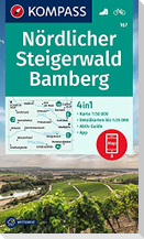 KOMPASS Wanderkarte 167 Nördlicher Steigerwald, Bamberg 1:50.000