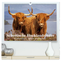Schottische Hochlandrinder. Freundlich, schön und robust (hochwertiger Premium Wandkalender 2024 DIN A2 quer), Kunstdruck in Hochglanz