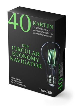 Takacs, Fabian / Stechow, Richard et al. Der Circular Economy Navigator: 40 Karten zur Entwicklung von Geschäftsmodellen für die Kreislaufwirtschaft. Hanser Fachbuchverlag, 2026.