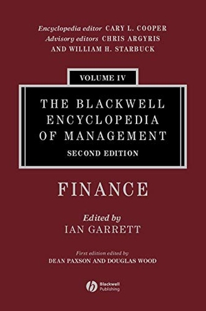 Garrett, Ian / Garrett. The Blackwell Encyclopedia of Management, Finance. John Wiley & Sons, 2006.