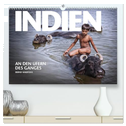 INDIEN An den Ufern des Ganges (hochwertiger Premium Wandkalender 2025 DIN A2 quer), Kunstdruck in Hochglanz