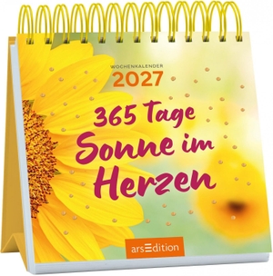 Mini-Wochenkalender 365 Tage Sonne im Herzen 2027. Ars Edition GmbH, 2026.