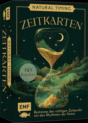Kartenbox: Natural Timing - Zeitkarten - Bestimme den richtigen Zeitpunkt mit den Rhythmen der Natur | 60 Karten für deine Orakel- und Tarot-Legung. Edition Michael Fischer, 2026.