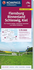 KOMPASS Fahrradkarte 3310 Flensburg Binnenland, Schleswig, Kiel 1:70.000