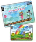 Blockflöte lernen mit Lotti & Ben + Mein Kinderliederbüchlein für Blockflöte im Set!