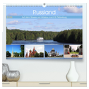 Russland - Auf dem Wasser von Moskau nach St. Petersburg (hochwertiger Premium Wandkalender 2024 DIN A2 quer), Kunstdruck in Hochglanz