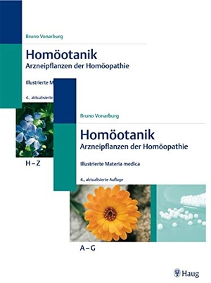 Vonarburg, Bruno. Homöotanik. Hahnemann-Geburtstagsausgabe. 2 Bde - Farbiger Arzneipflanzenführer der klassischen Homöopathie. Zauberhafter Frühling; Blütenreicher Sommer; Farbenprächtiger Herbst; Extravagante Exoten. Karl Haug, 2009.