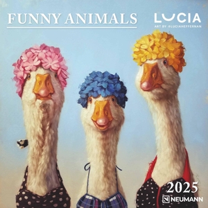 Neumann (Hrsg.). Funny Animals 2025  - Wand-Kalender - Broschüren-Kalender - 30x30 - 30x60 geöffnet. Neumann Verlage GmbH & Co, 2024.