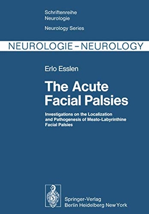 Esslen, Erlo. The Acute Facial Palsies - Investigations on the Localization and Pathogenesis of Meato-Labyrinthine Facial Palsies. Springer Berlin Heidelberg, 2011.