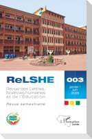 Revue des Lettres, Sciences humaines et de l'Éducation N° 003, janvier - juin 2025