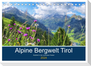 Alpine Bergwelt Tirol - Illustriert in den schönsten Farben (Tischkalender 2024 DIN A5 quer), CALVENDO Monatskalender