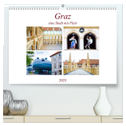 Graz - eine Stadt mit Flair (hochwertiger Premium Wandkalender 2025 DIN A2 quer), Kunstdruck in Hochglanz