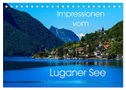 Impressionen vom Luganer See (Tischkalender 2024 DIN A5 quer), CALVENDO Monatskalender