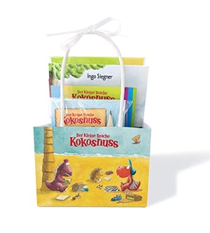 Der kleine Drache Kokosnuss - Beschäftigungstüte - Set: Buch, Rätselheft mit Bleistift, Kugel-Labyrinth und 7 Sticker. cbj, 2020.