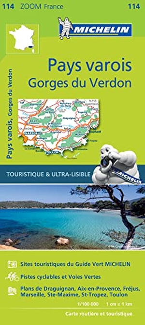 Pays Varois, Verdon Gorges - Zoom Map 114 - Map. Michelin Editions, 2021.