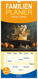 Familienplaner 2024 - Feine Torten mit 5 Spalten (Wandkalender, 21 x 45 cm) CALVENDO