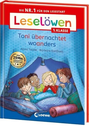 Taube, Anna. Leselöwen 1. Klasse - Toni übernachtet woanders - Die Nr. 1 für den Lesestart - Mit Leselernschrift ABeZeh - Erstlesebuch für Kinder ab 6 Jahren. Loewe Verlag GmbH, 2025.