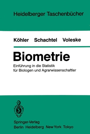 Köhler, W. / Voleske, P. et al. Biometrie - Einführung in die Statistik für Biologen und Agrarwissenschaftler. Springer Berlin Heidelberg, 1984.