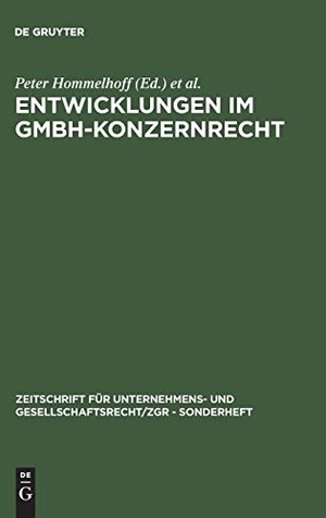 Hommelhoff, Peter / Günter H. Roth et al (Hrsg.). Entwicklungen im GmbH-Konzernrecht - 2. Deutsch-Österreichisches Symposion zum Gesellschaftsrecht vom 21. und 22. Februar in Landshut. De Gruyter, 1986.